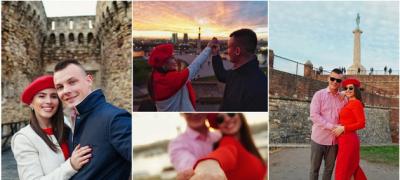 Romantična prosidba na Kalemegdanu: Prsten doleteo dronom (foto+video)