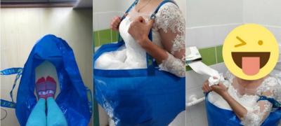 Zabavan izum sa IKEA proizvodom: Nevesta je smislila kako da ide u toalet na svojoj svadbi (foto)